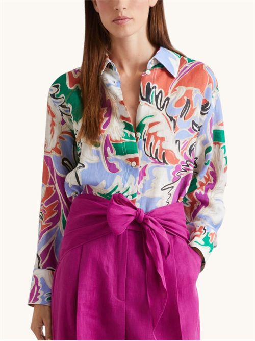 Camicia in lino stampato mlspergola MARELLA | 2613111154003
