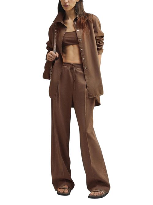 Pantalone in misto lino con coulisse mlmalloro MARELLA | 2613131115001