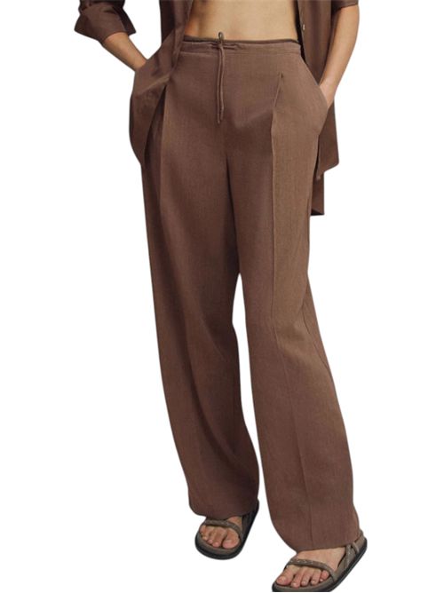 Pantalone in misto lino con coulisse mlmalloro MARELLA | 2613131115001