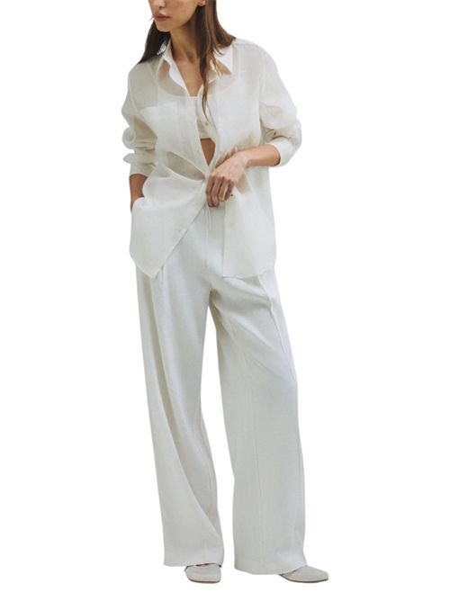 Pantalone in misto lino con coulisse mlmalloro MARELLA | 2613131115004