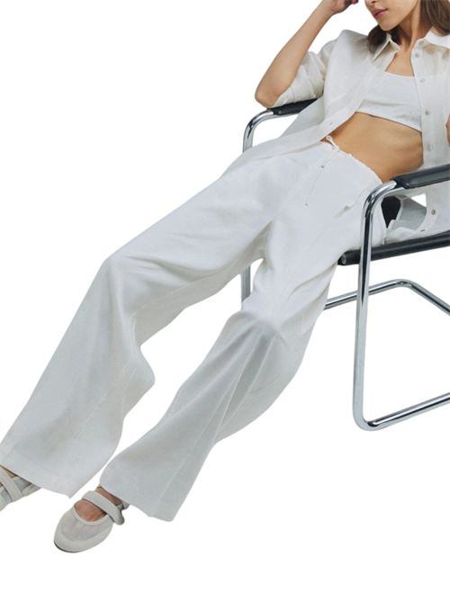 Pantalone in misto lino con coulisse mlmalloro MARELLA | 2613131115004