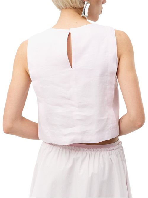 Top smanicato in misto lino stretch mlmunione MARELLA | 2613161025002