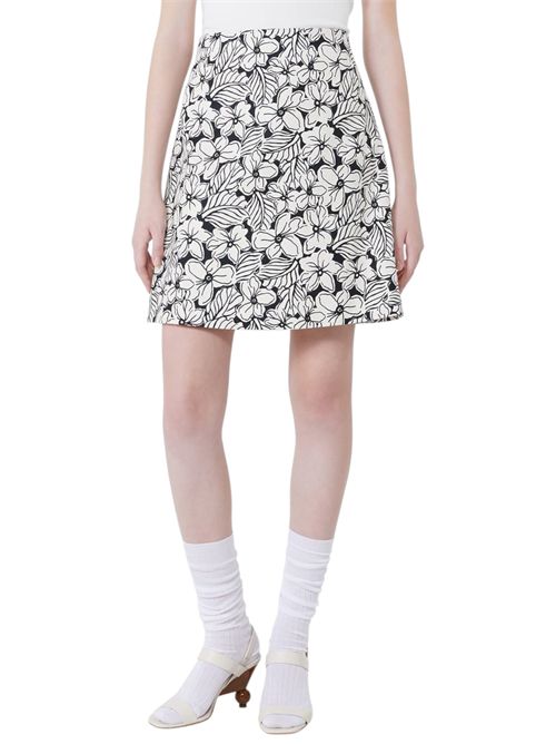 Gonna corta in cotone stretch stampato wkdfungo MAX MARA WEEKEND | 261510105203