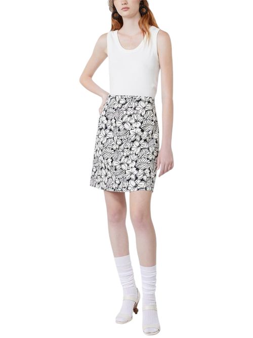 Gonna corta in cotone stretch stampato wkdfungo MAX MARA WEEKEND | 261510105203