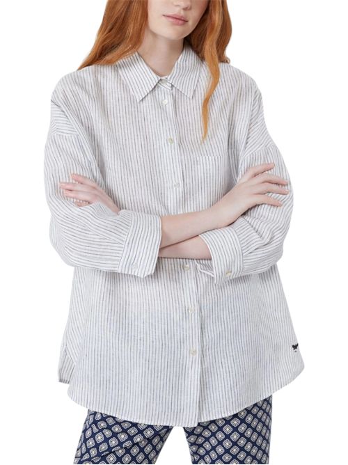 Camicia in tela di lino a righe wkdpanetto MAX MARA WEEKEND | 261511110221