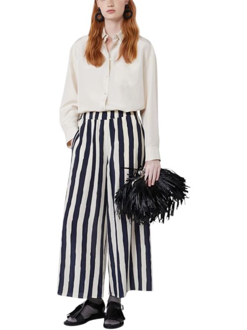 Pantalone in crêpe de Chine stampata wkdnirvana MAX MARA WEEKEND | 261513113212