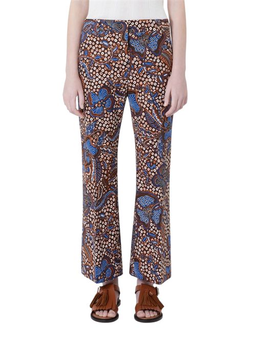 Pantalone in stuoia di cotone stampato wkdonde MAX MARA WEEKEND | 261513116201