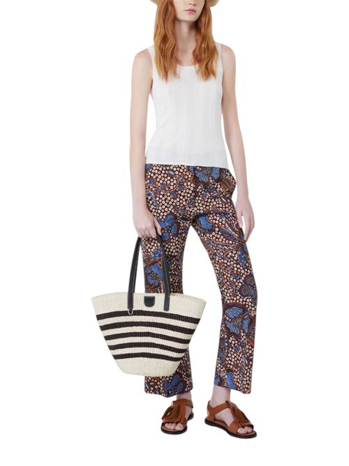 Pantalone in stuoia di cotone stampato wkdonde MAX MARA WEEKEND | 261513116201