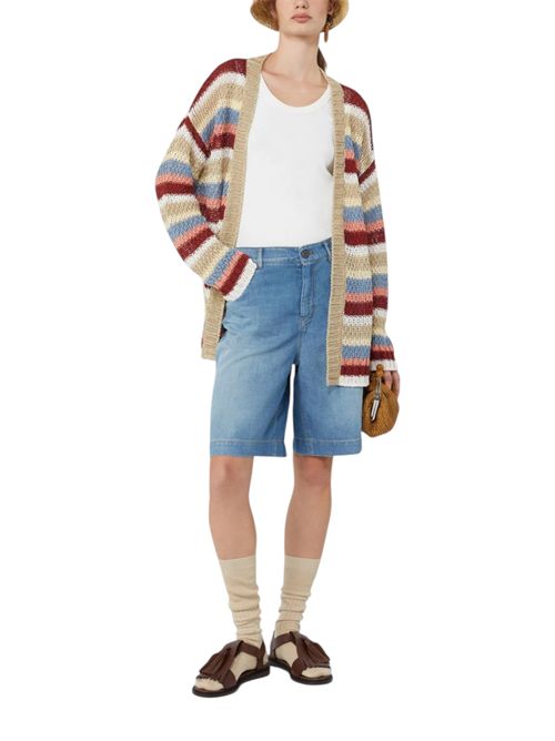 Bermuda in denim di cotone e lino wkdozono MAX MARA WEEKEND | 261514103206