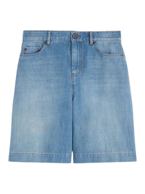 Bermuda in denim di cotone e lino wkdozono MAX MARA WEEKEND | 261514103206