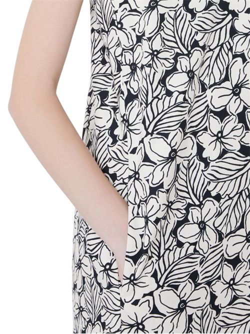 Abito A-line in stuoia di cotone stampato wkdgiallo MAX MARA WEEKEND | 261522112203