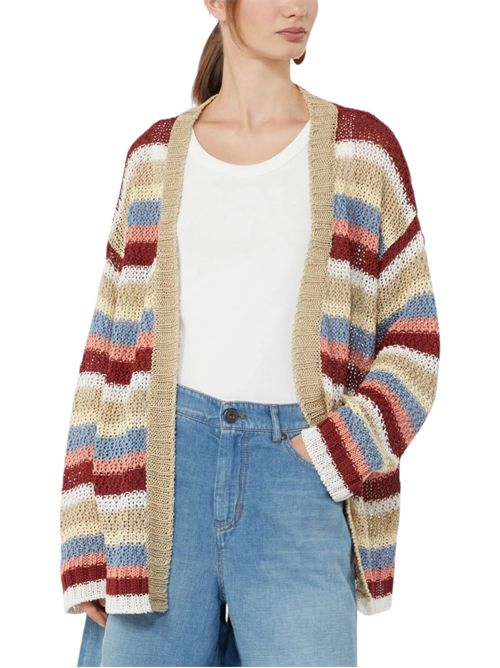 Cardigan in filato di lino con cintura wkdbonito MAX MARA WEEKEND | 261534103220