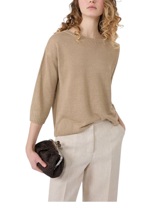 Maglia over in filato di lino wkdcannone MAX MARA WEEKEND | 261536105203