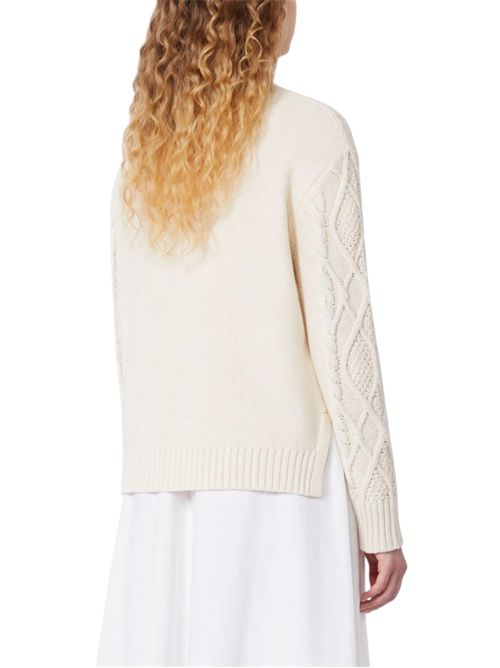 Maglia in cotone con trecce e losanghe wkdtenore MAX MARA WEEKEND | 261536123101