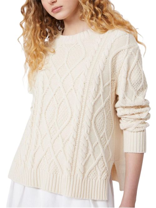 Maglia in cotone con trecce e losanghe wkdtenore MAX MARA WEEKEND | 261536123101