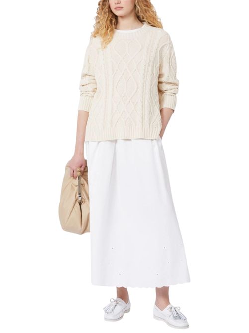 Maglia in cotone con trecce e losanghe wkdtenore MAX MARA WEEKEND | 261536123101