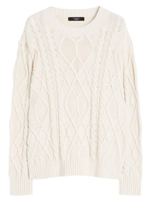 Maglia in cotone con trecce e losanghe wkdtenore MAX MARA WEEKEND | 261536123101