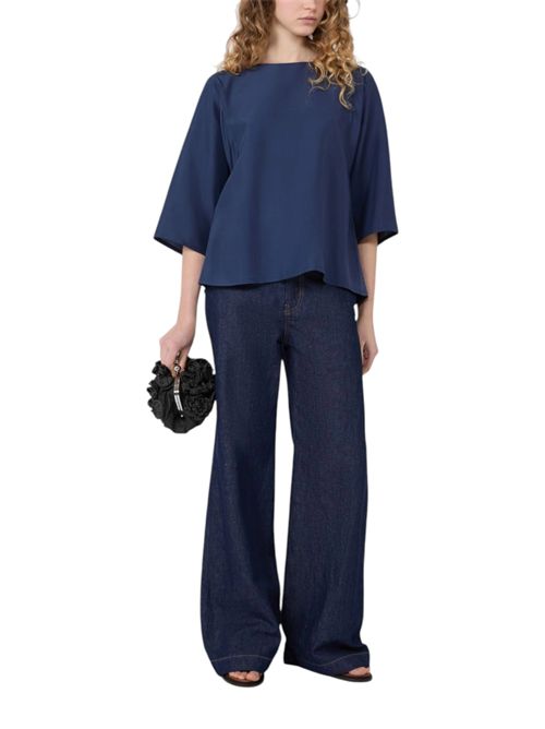 Blusa in habotai di seta e jersey wkdfastoso MAX MARA WEEKEND | 261594103205