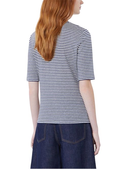 T-shirt a V in jersey di lino stretch wkdopzione MAX MARA WEEKEND | 261594104208