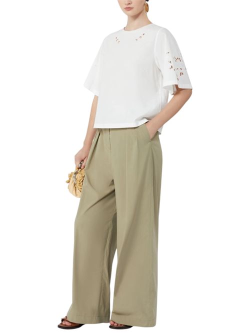 Top in popeline di cotone con ricami wkdtarga MAX MARA WEEKEND | 261594110201