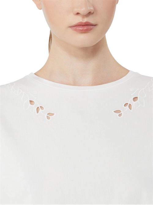 Top in popeline di cotone con ricami wkdtarga MAX MARA WEEKEND | 261594110201