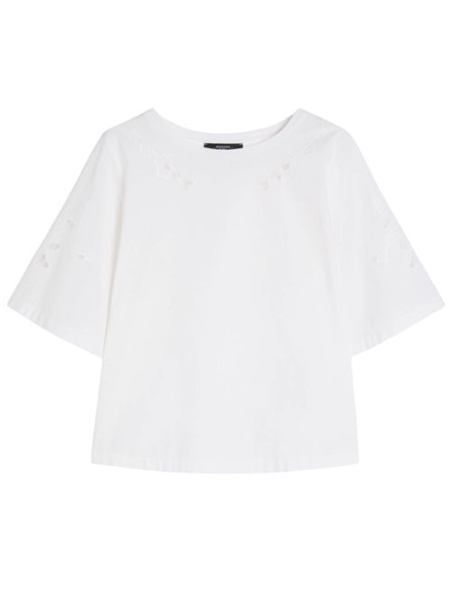Top in popeline di cotone con ricami wkdtarga MAX MARA WEEKEND | 261594110201