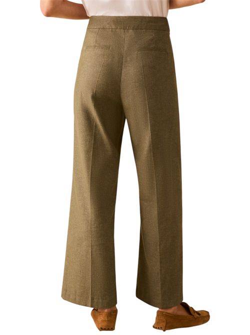 Pantaloni ampi in cotone e lino PENNYBLACK | 26111312333