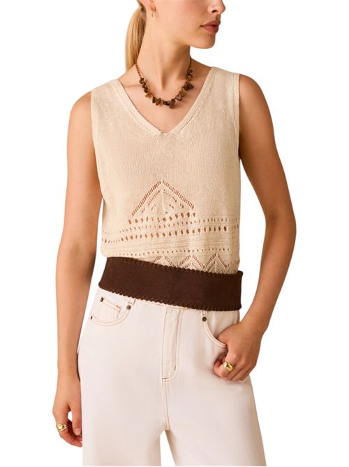 Top in puro lino traforato PENNYBLACK | 26113611035