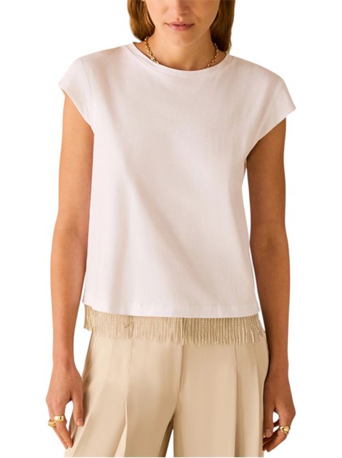 T-shirt con frangia di perline PENNYBLACK | 261197104318