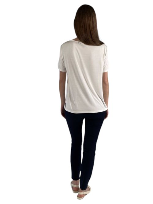T-shirt in jersey e crêpe de Chine pbbonda applicazioni PENNYBLACK | 26119710631