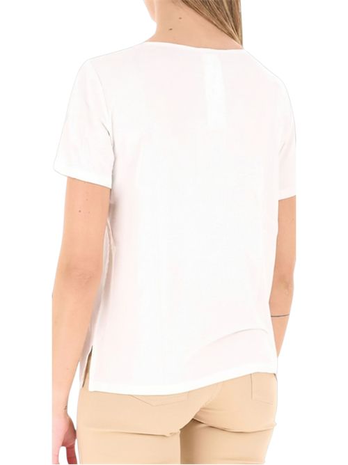T-shirt in jersey e crêpe de Chine pbbonda libellula PENNYBLACK | 26119710632
