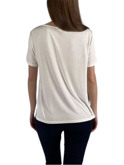 T-shirt in jersey e crêpe de Chine pbbonda libellula PENNYBLACK | 26119710632