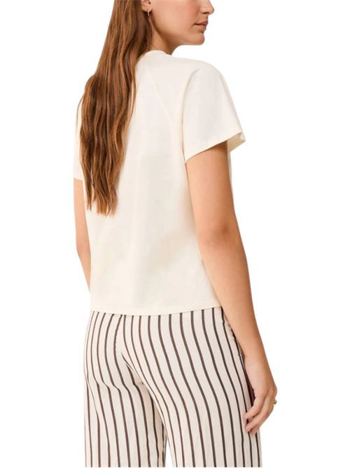 T-shirt in jersey di cotone pbbcalao avorio PENNYBLACK | 26119710831