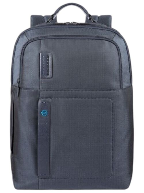 Zaino in tessuto e pelle blu PIQUADRO | CA4174P16BLU