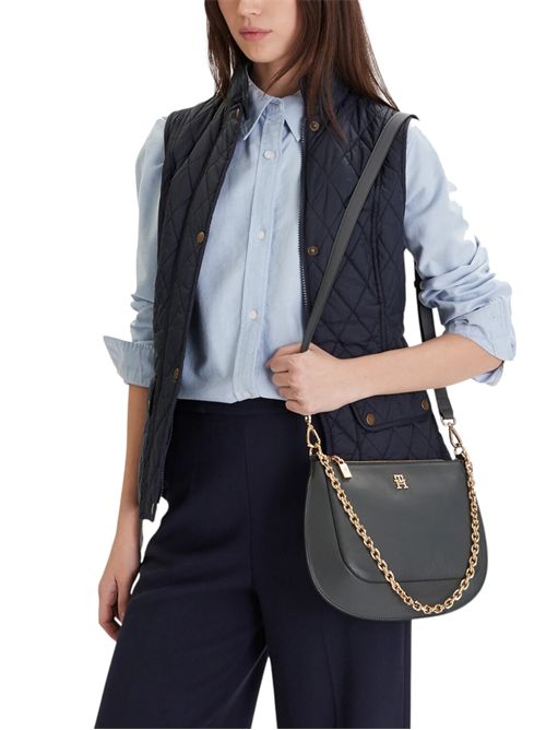 Borsa a tracolla convertibile con catena TOMMY HILFIGER | AW0AW18143PTU