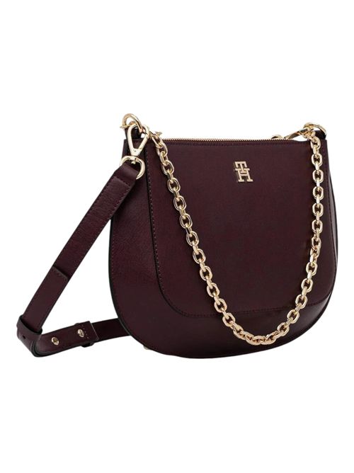 Borsa a tracolla convertibile con catena TOMMY HILFIGER | AW0AW18143XI8
