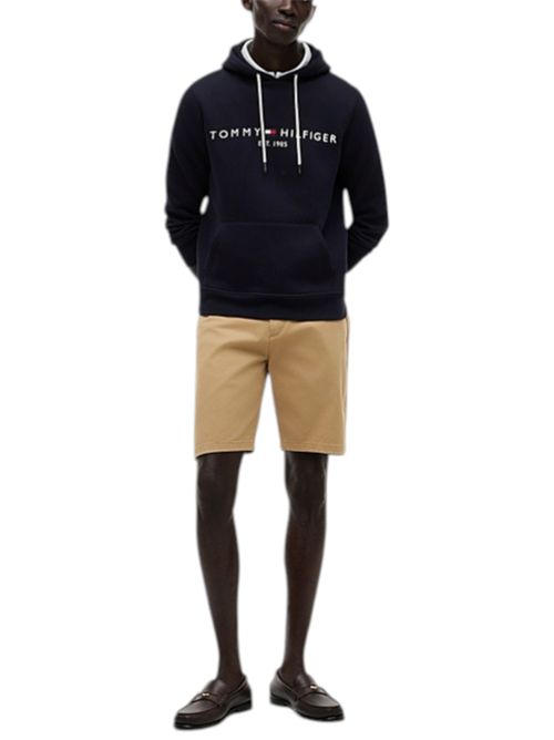 Felpa flex con cappuccio e logo TOMMY HILFIGER | MW0MW10752403