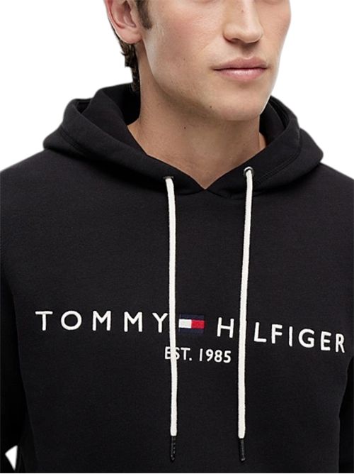 Felpa flex con cappuccio e logo TOMMY HILFIGER | MW0MW10752BAS