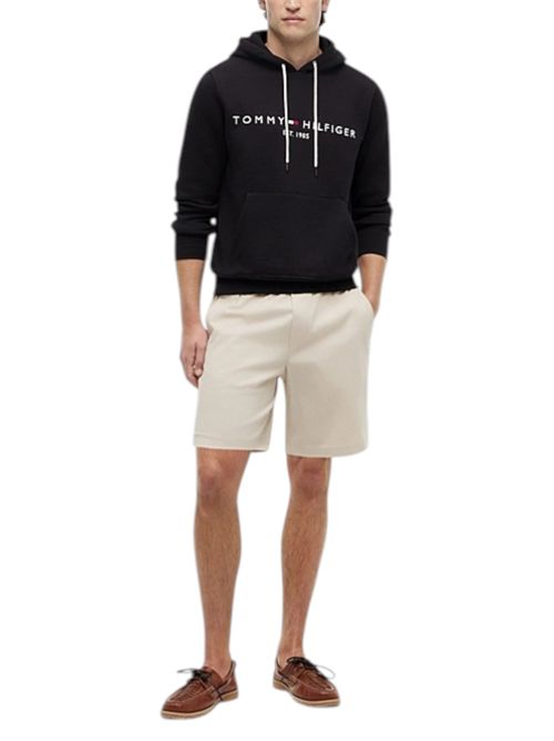 Felpa flex con cappuccio e logo TOMMY HILFIGER | MW0MW10752BAS
