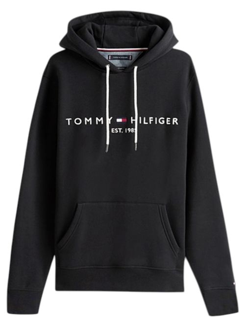 Felpa flex con cappuccio e logo TOMMY HILFIGER | MW0MW10752BAS