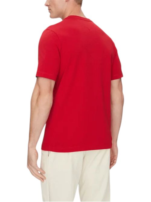 T-shirt in jersey con logo in rilievo rosso TOMMY HILFIGER | MW0MW33691XLD