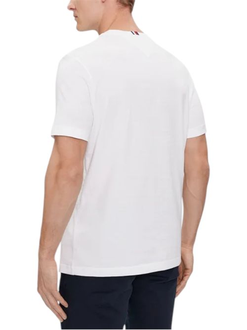 T-shirt in jersey con logo in rilievo bianco TOMMY HILFIGER | MW0MW33691YBR