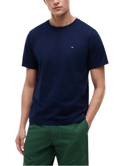 T-shirt in jersey con bandierina ricamata navy TOMMY HILFIGER | MW0MW39995DCC