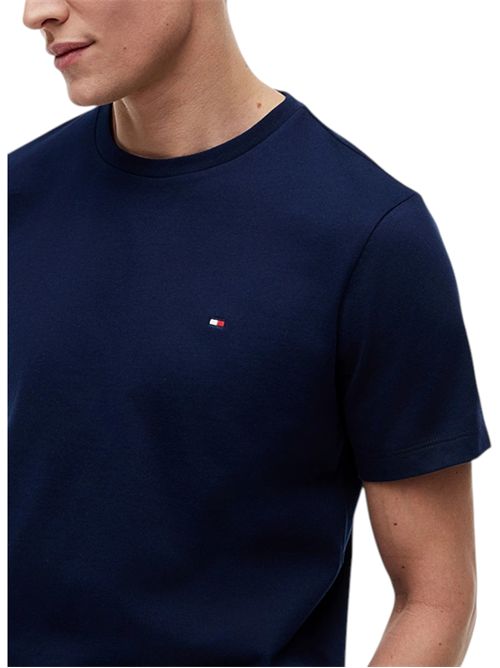 T-shirt in jersey con bandierina ricamata navy TOMMY HILFIGER | MW0MW39995DCC
