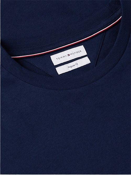 T-shirt in jersey con bandierina ricamata navy TOMMY HILFIGER | MW0MW39995DCC
