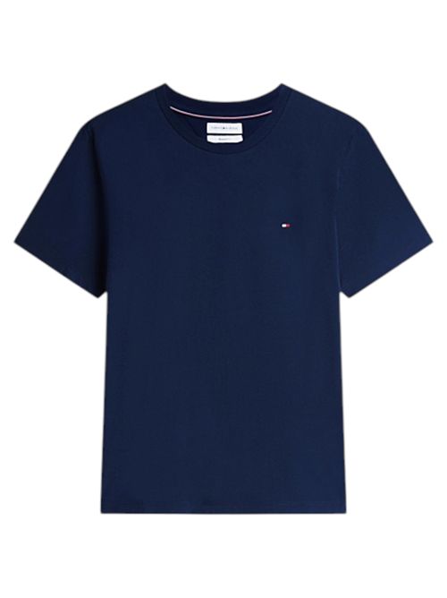 T-shirt in jersey con bandierina ricamata navy TOMMY HILFIGER | MW0MW39995DCC
