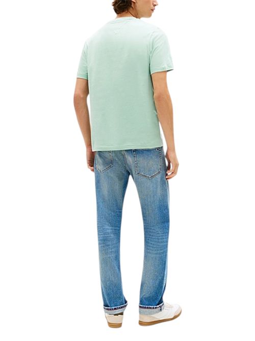 T-shirt in jersey con bandierina ricamata menta TOMMY HILFIGER | MW0MW39995MAI