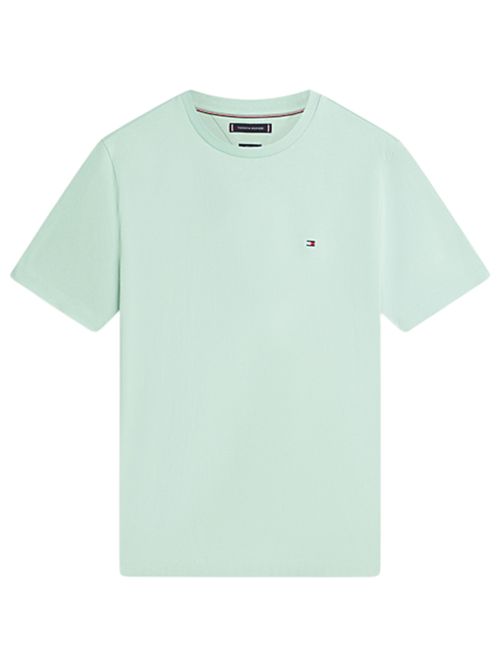 T-shirt in jersey con bandierina ricamata menta TOMMY HILFIGER | MW0MW39995MAI