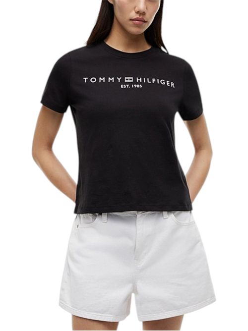 T-shirt in jersey con logo TOMMY HILFIGER | WW0WW40276BDS