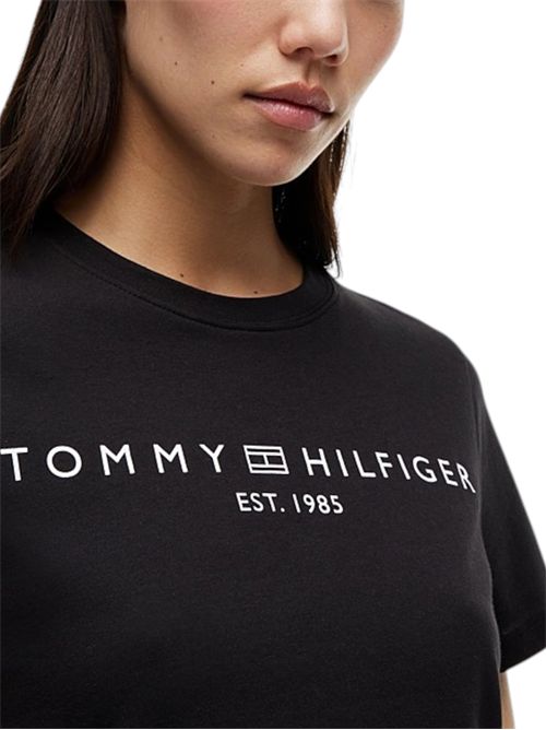 T-shirt in jersey con logo TOMMY HILFIGER | WW0WW40276BDS